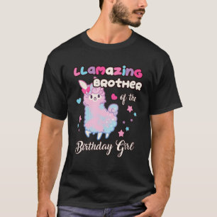 T-shirt Llama Girl Brother of the Birthday Girl Llamazing