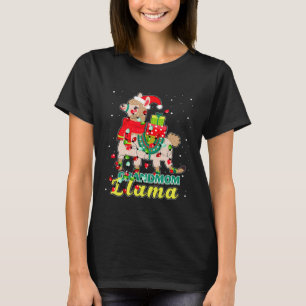 T-shirt Llama Grand-maman Porte le chapeau Noël Noël Noël