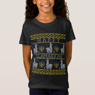 T-Shirt Llama Hanoukka drôle laide de Noël laid Sweater Ha