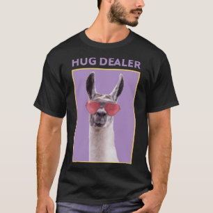 T-shirt Llama Hug Concessionnaire Humour Pun Graphique Adu