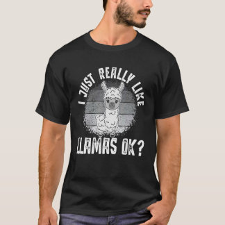 T-shirt Llama J'Aime Vraiment Llamas Ok Animal 2