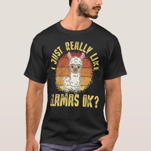 T-shirt Llama J'Aime Vraiment Llamas Ok Animal 3