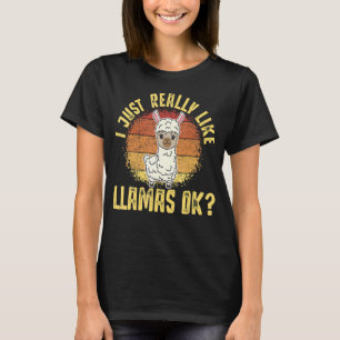 T-shirt Llama J'Aime Vraiment Llamas Ok Animal 3
