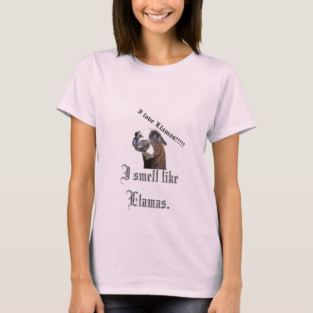 T-shirt llama, je sens Llamas. (Devant)