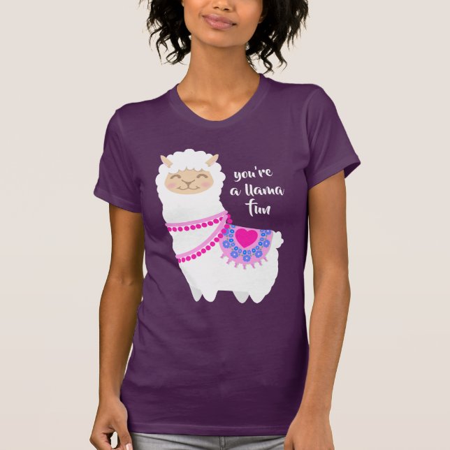 T-shirt Llama jeu Valentine (Devant)