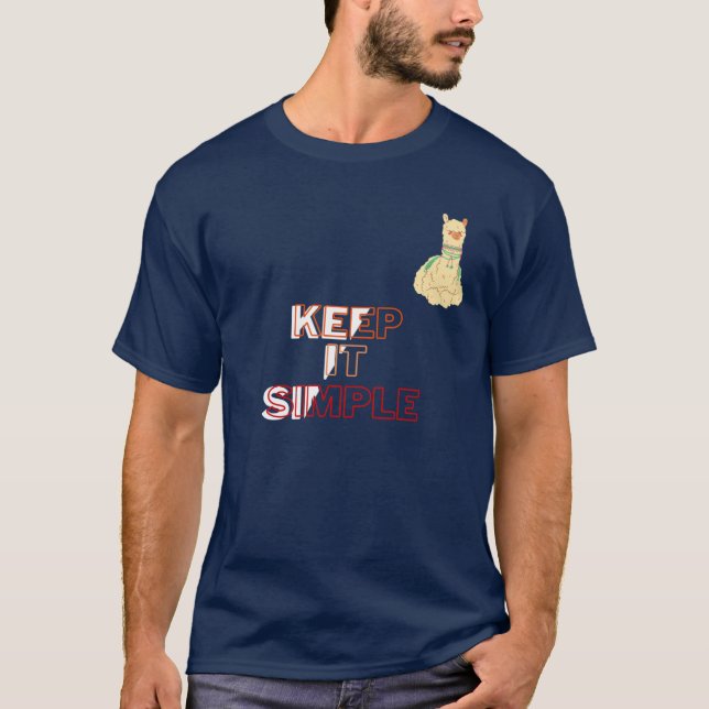 T-Shirt llama le garder simple (Devant)