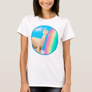 T-shirt Llama Licking Rainbow