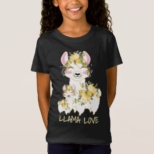 T-Shirt Llama Love - Jaune