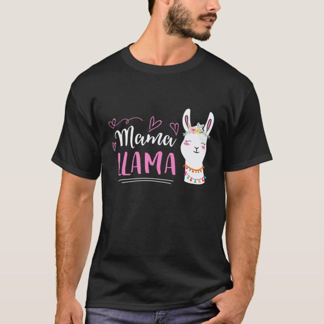 T-shirt Llama Maman Pas De Drame Llama (Devant)