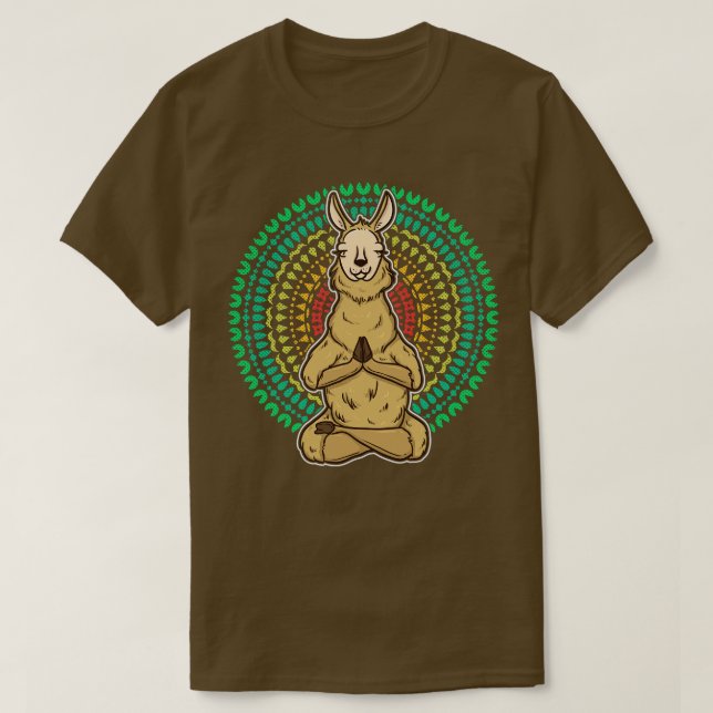 T-shirt Llama Méditer Yoga Zen (Design devant)