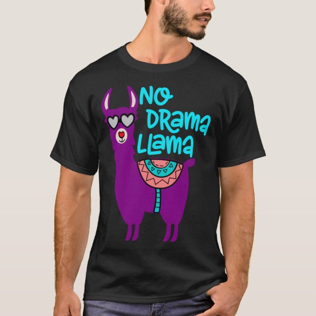 T-shirt Llama Mignon Sans Drame Pour Llama (Devant)