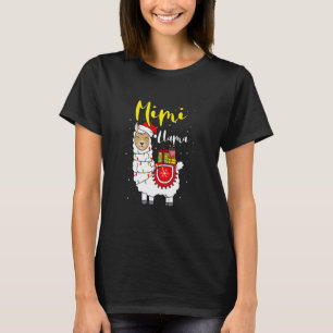 T-shirt Llama Mimi Lumières Chapeau de Père Noël Xmas Pyja
