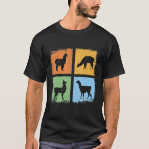 T-shirt Llama Mode rétro vintage Alpaca