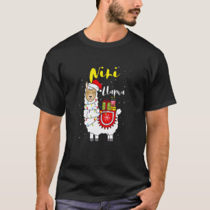 T-shirt Llama Nini Lumières Chapeau de Père Noël Xmas Pyja