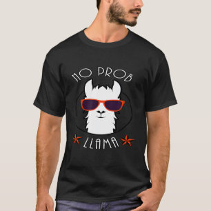 T-shirt Llama No Prob llama femmes filles hommes