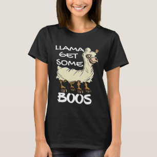 T-shirt Llama Obtenez Des Boos Drôle Adulte Llama Hallowee