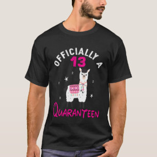 T-shirt Llama officiellement une quarantaine adolescent 13