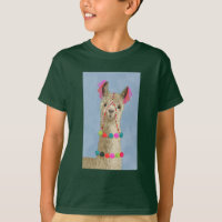 Llama ornée - Beige