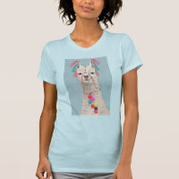 Llama ornée - Blanc