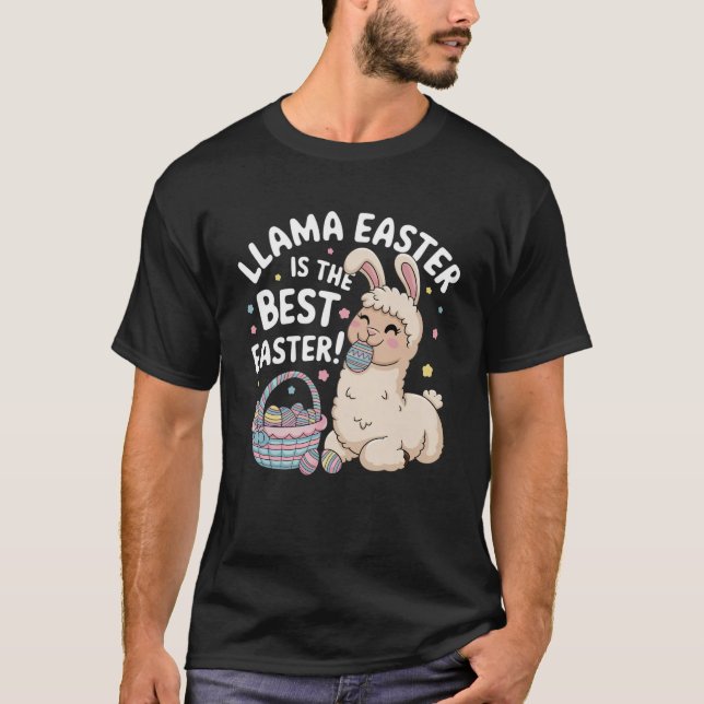 T-shirt Llama Pâques est la meilleure Pâques ! (Devant)