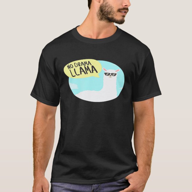 T-shirt Llama   Pas de drame Llama Maman Llama Graphique (Devant)