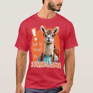 T-shirt Llama positive avec lunettes et sac à dos de l'éco
