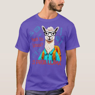 T-shirt Llama positive avec lunettes et sac à dos de l'éco