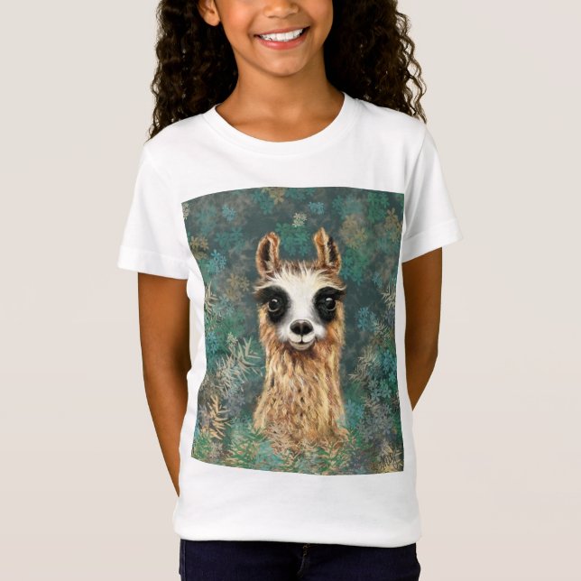 T-Shirt Llama pour bébé curieux - mignonne (Devant)