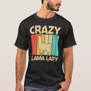 T-shirt Llama Pour Femmes Filles Llama Ferme Animal