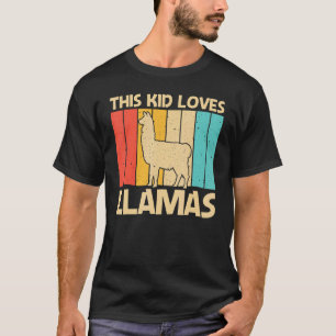 T-shirt Llama pour les garçons enfants lama animal de ferm