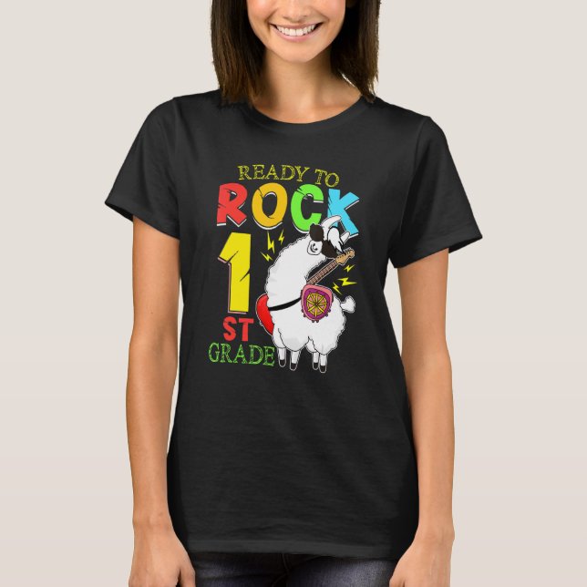 T-shirt Llama Prêt À Rocher Première Classe 1Er Premier Jo (Devant)
