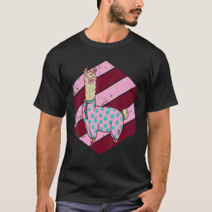 T-shirt Llama Pyjama Alpaca Rétro Vintage pour Animal