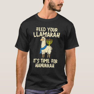 T-shirt Llama Pyjama Hanukkah Chanukah Nourrissez Votre Ll