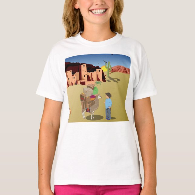 T-shirt Llama questions (Devant)