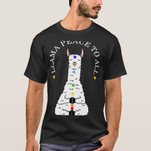 T-shirt Llama Reiki Guérir les chakras Paix à tous Noël