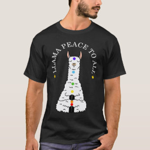 T-shirt Llama Reiki Guérison Chakras Paix à Tous Noël