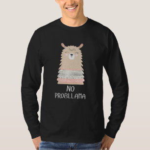 T-shirt Llama Relaxant Chill Femmes Et Filles Pas De Probl