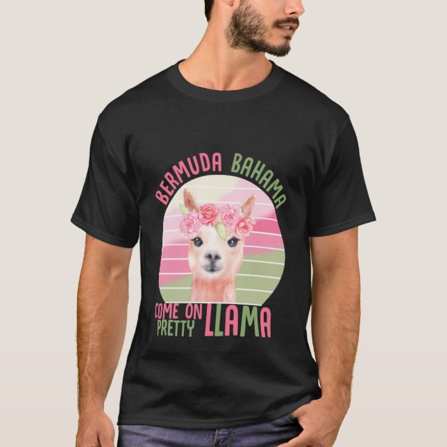 T-shirt Llama Rétro Mignon (Devant)