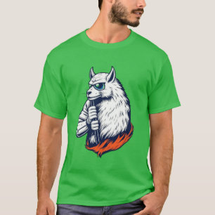 T-shirt Llama Rock Star Cool
