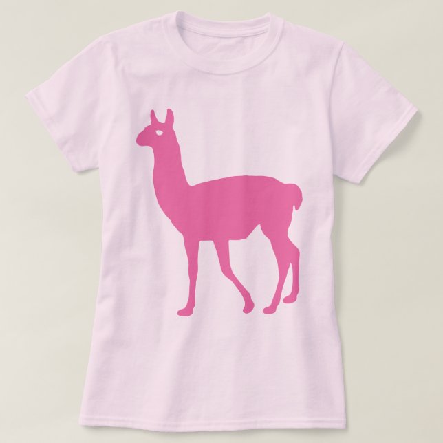 T-shirt Llama rose (Design devant)