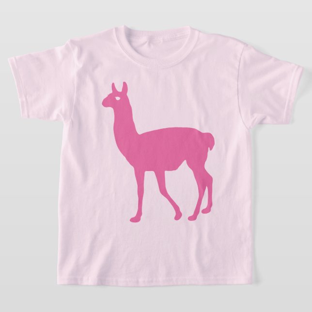 T-shirt Llama rose (Poser)
