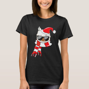 T-shirt Llama Santa Hat Alpaca Noël