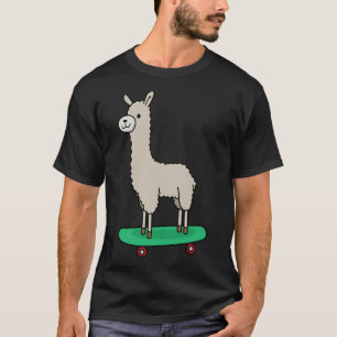 T-shirt Llama Skateboard Drôle de skateboard Alpaga Lama