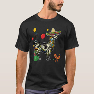 T-shirt Llama Skull Mexique Alpaca Halloween