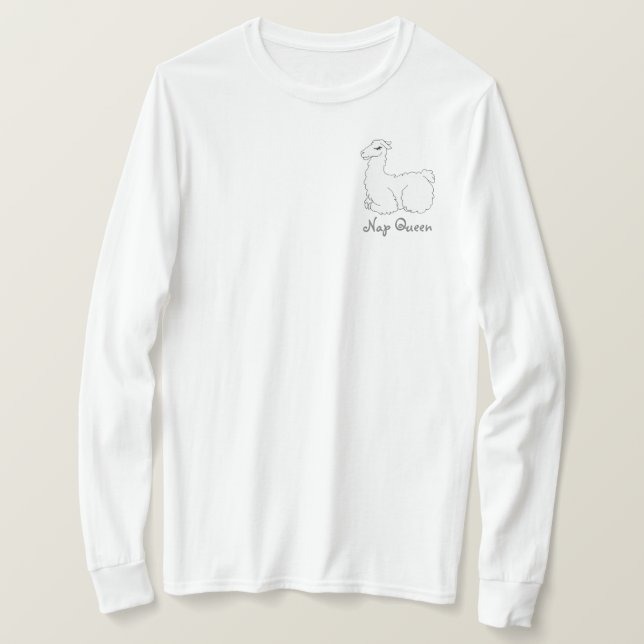 T-shirt Llama Sleepy Queen (Design devant)