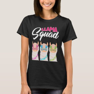 T-shirt Llama Squad Animal Drôle Llama Zoo Animal Zookeepe