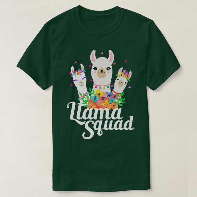 T-shirt Llama Squad drôle Cute Llama Correspondant  (Design devant)