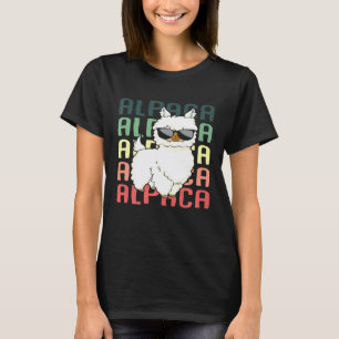 T-shirt Llama Style Rétro Alpaca Premium