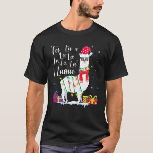 T-shirt Llama Sweater Fa La La Lama Funny X-Mas