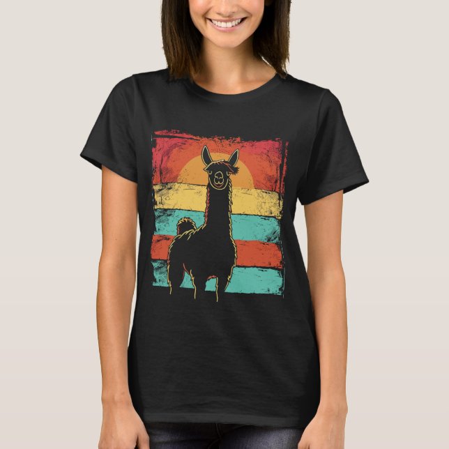 T-shirt Llama vintage (Devant)
